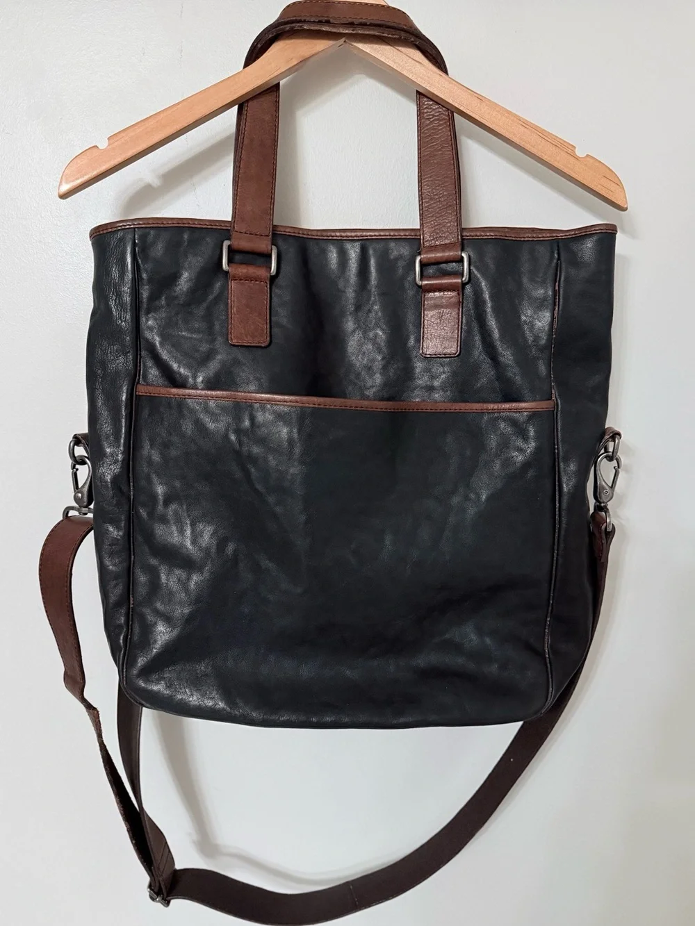 Cole Haan Vintage 15” Large Leather Messenger, Carry-on, Laptop, Shoulder Bag